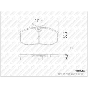 DESELRA Brake Pad Set Front (BD1160)