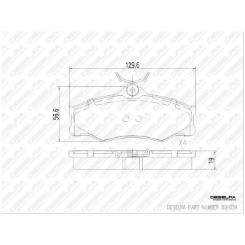 DESELRA Brake Pad Set Front (BD1034)