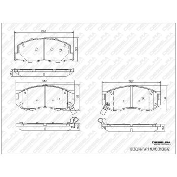 DESELRA Brake Pad Set Front (BD612)