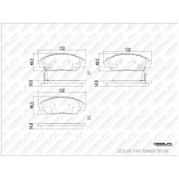 DESELRA Brake Pad Set Front (BD1196)