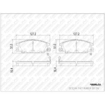 DESELRA Brake Pad Set Front (BD1356)