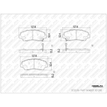 DESELRA Brake Pad Set Front (BD1266)