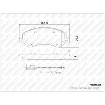DESELRA Brake Pad Set Front (BD1125)