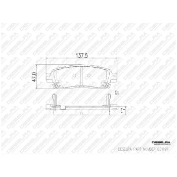 DESELRA Brake Pad Set Rear (BD1191)