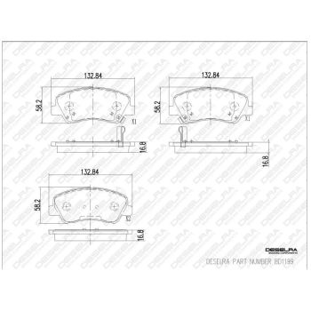 DESELRA Brake Pad Set Front (BD1199)