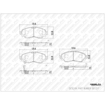 DESELRA Brake Pad Set Front (BD1257)