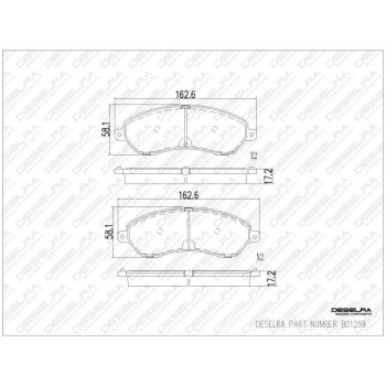DESELRA Brake Pad Set Front (BD1259)