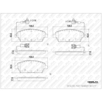 DESELRA Brake Pad Set Front (BD1277)