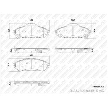 DESELRA Brake Pad Set Rear (BD10023)