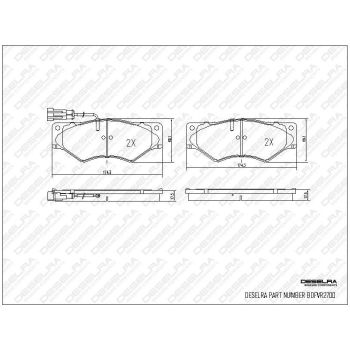DESELRA Brake Pad Set Front (BDFVR2700)