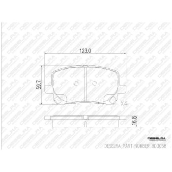 DESELRA Brake Pad Set Front (BD3058)