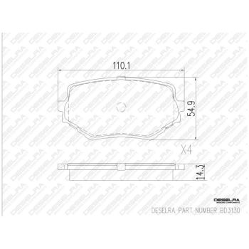 DESELRA Brake Pad Set Front (BD3130)