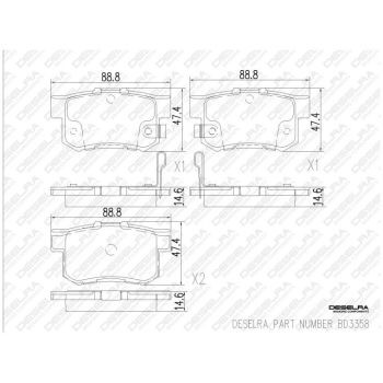 DESELRA Brake Pad Set Rear (BD3358)