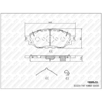 DESELRA Brake Pad Set Front (BD9395)