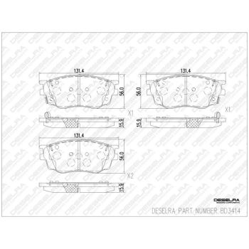 DESELRA Brake Pad Set Front (BD3414)