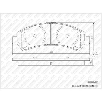 DESELRA Brake Pad Set Front (BDMX1452)