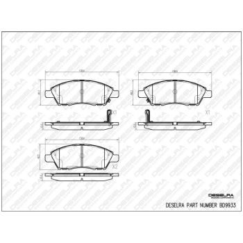 DESELRA Brake Pad Set Front (BD9933)