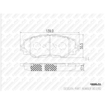 DESELRA Brake Pad Set Front (BD3782)