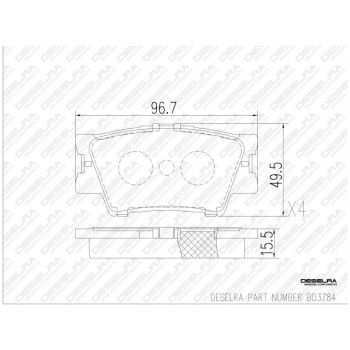 DESELRA Brake Pad Set Rear (BD3784)