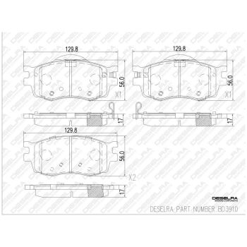 DESELRA Brake Pad Set Front (BD3910)