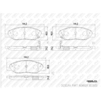 DESELRA Brake Pad Set Front (BD3930)