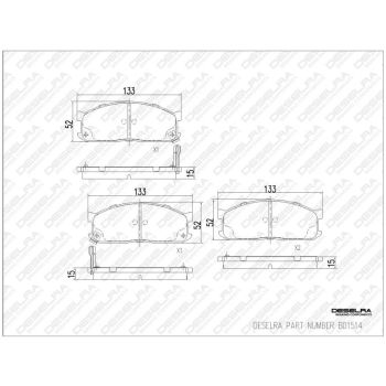 DESELRA Brake Pad Set Front (BD1514)