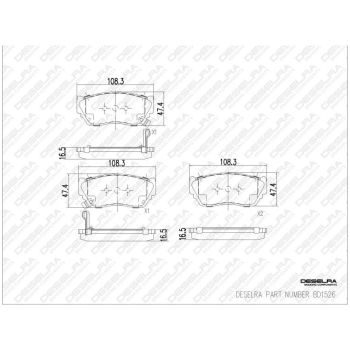 DESELRA Brake Pad Set Front (BD1526)