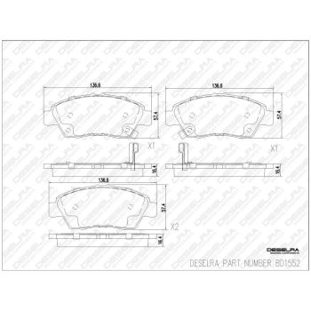 DESELRA Brake Pad Set Front (BD1552)