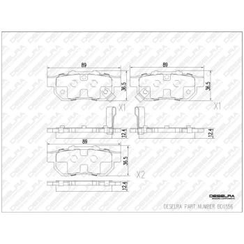 DESELRA Brake Pad Set Rear (BD1556)