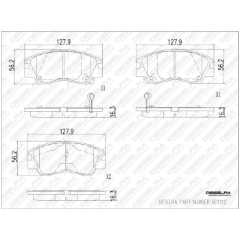 DESELRA Brake Pad Set Front (BD1112)