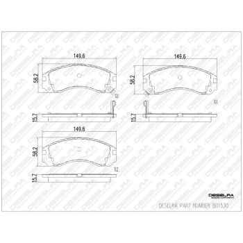 DESELRA Brake Pad Set Front (BD1530)