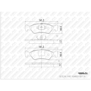 DESELRA Brake Pad Set Front (BD1178)