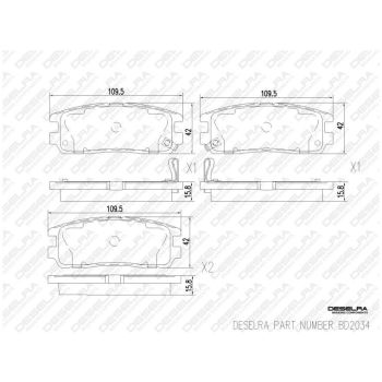 DESELRA Brake Pad Set Front (D3104)