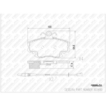 DESELRA Brake Pad Set Front (BD1690)