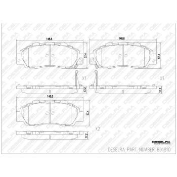 DESELRA Brake Pad Set Front (BD1810)