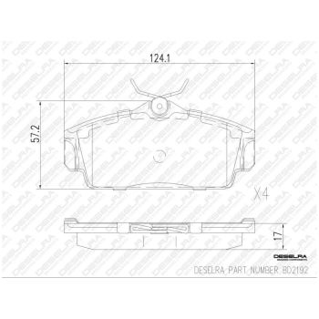 DESELRA Brake Pad Set Front (BD2192)