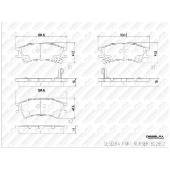 DESELRA Brake Pad Set Front (BD2652)
