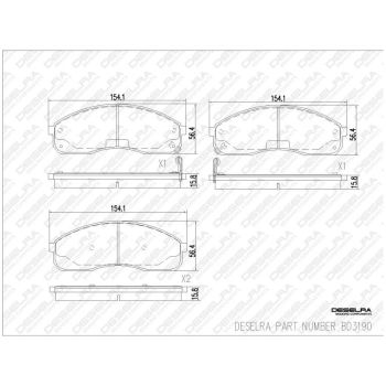 DESELRA Brake Pad Set Front (BD3190)