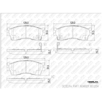 DESELRA Brake Pad Set Front (BD3204)