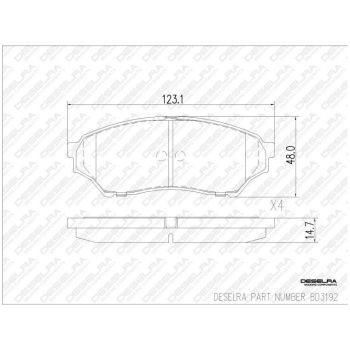 DESELRA Brake Pad Set Front (BD3192)