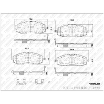 DESELRA Brake Pad Set Front (BD3154)