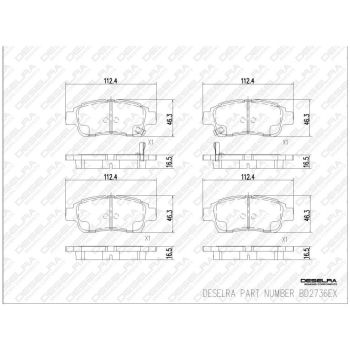 DESELRA Brake Pad Set Front (BD2736EX)
