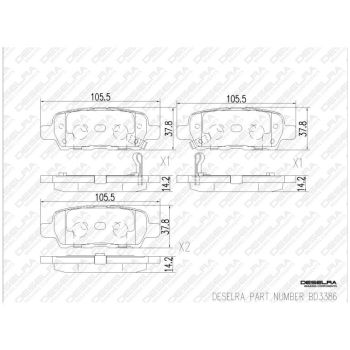 DESELRA Brake Pad Set Rear (BD3386)
