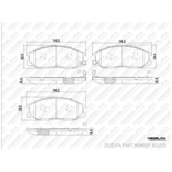 DESELRA Brake Pad Set Front (BD3210)