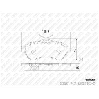 DESELRA Brake Pad Set Front (BD3086)