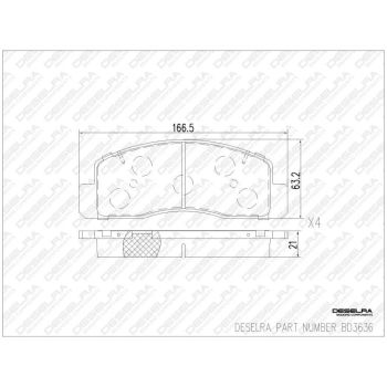 DESELRA Brake Pad Set Front (BD3636)