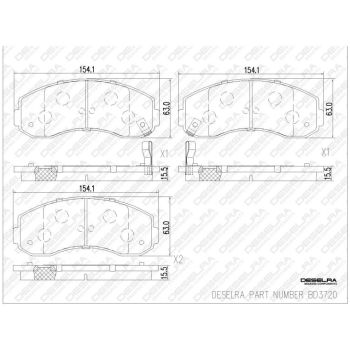 DESELRA Brake Pad Set Front (BD3720)