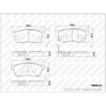DESELRA Brake Pad Set Front (BD3064)