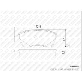 DESELRA Brake Pad Set Front (BD3580)