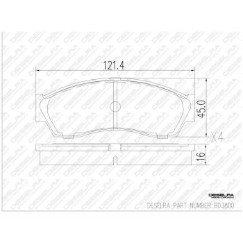 DESELRA Brake Pad Set Front (BD3800)